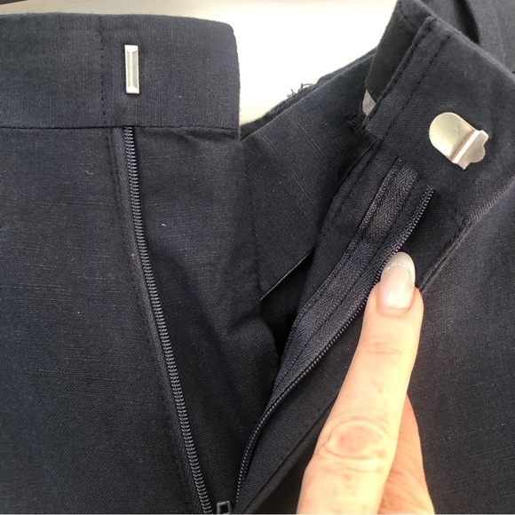 NWT J Crew Ludlow slim fit Irish linen blend navy blue pant 30w/32L - Picture 5 of 9